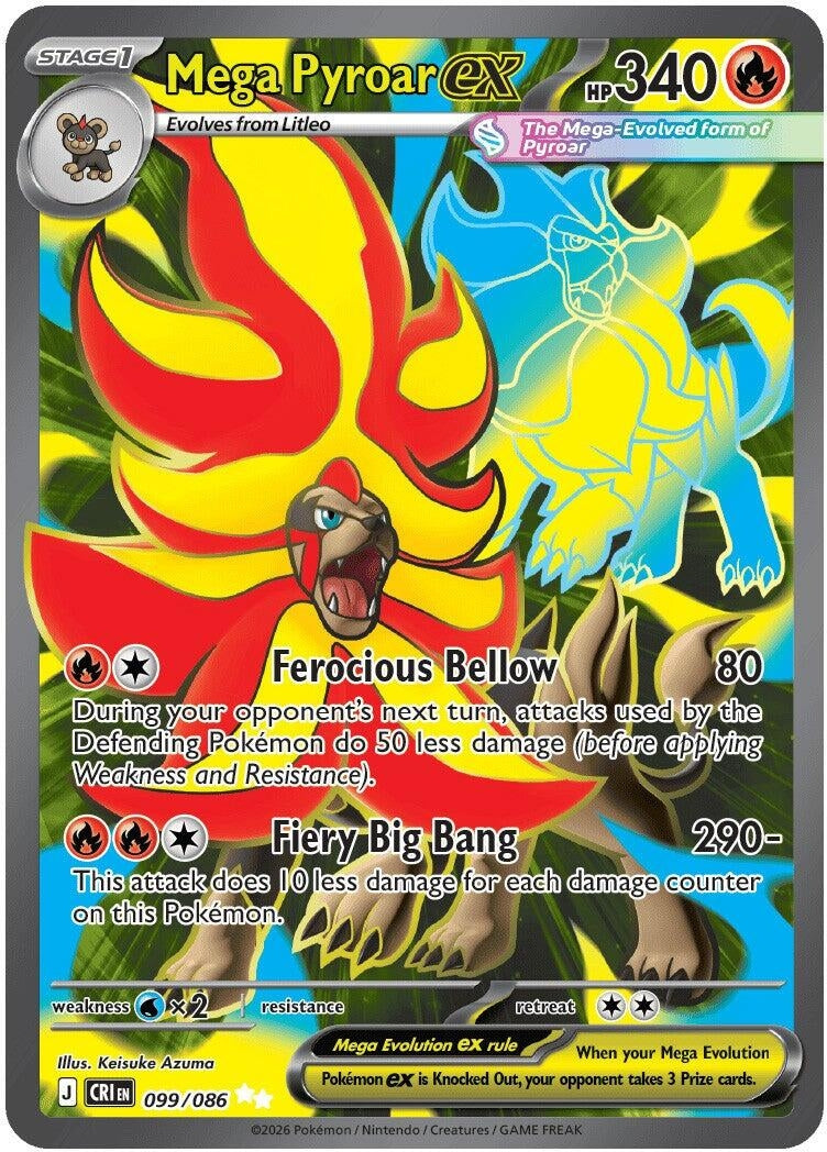 Mega Pyroar ex (099/086) (ME04: Chaos Rising)