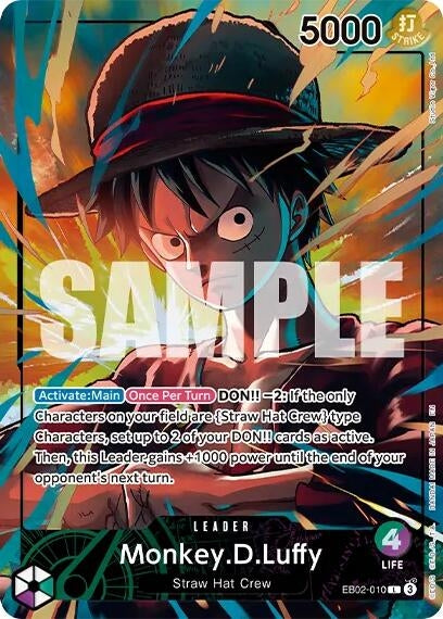 Image for Monkey.D.Luffy (Official Playmat Limited Edition Vol.5) (EB02-010) (One Piece Promotion Cards) (OP-PR) - One Piece Card Game