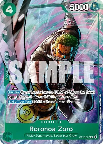 Image for Roronoa Zoro (Premium Card Collection -Best Selection Vol. 6-) (OP13-037) (One Piece Promotion Cards) (OP-PR) - One Piece Card Game