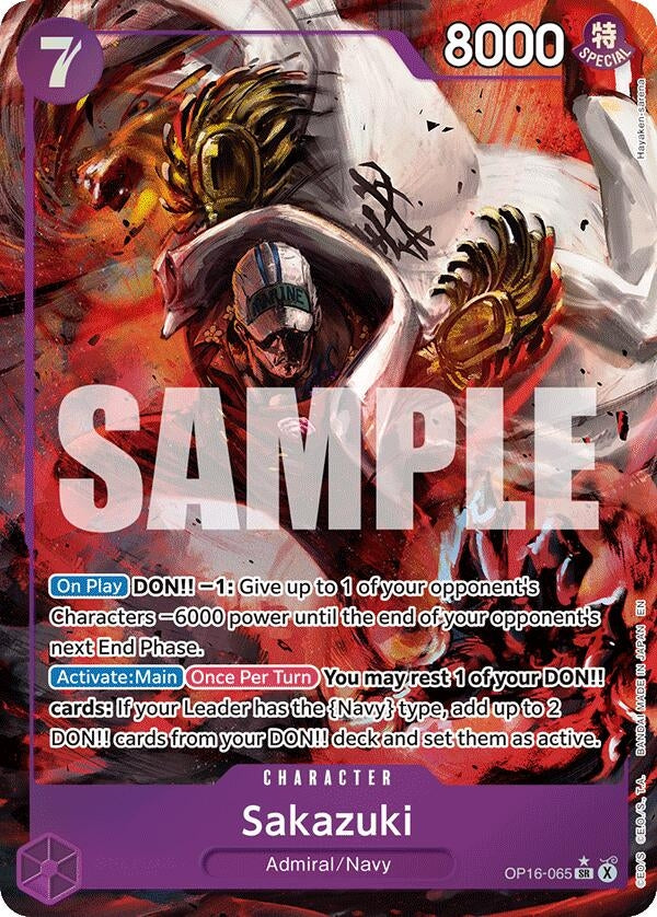 Image for Sakazuki (Alternate Art) (OP16-065) (The Time of Battle) (OP16) - One Piece Card Game