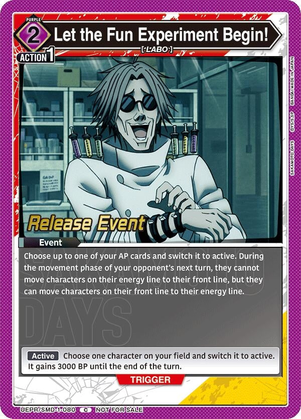 Image for Let the Fun Experiment Begin! (UE19BT/SMD-1-080) (UE19BT: SAKAMOTO DAYS Release Event Cards) (UE19BT_RE) - Union Arena