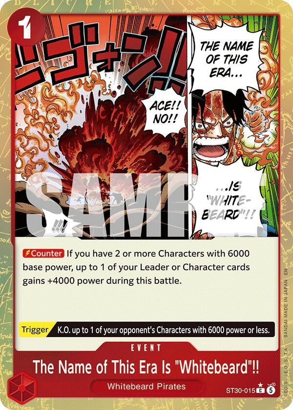Image for The Name of This Era Is "Whitebeard"!! (Parallel) (ST30-015) (Starter Deck EX: Luffy & Ace) (ST-30) - One Piece Card Game