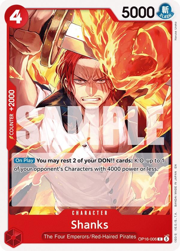 Image for Shanks (OP16-006) (The Time of Battle) (OP16) - One Piece Card Game