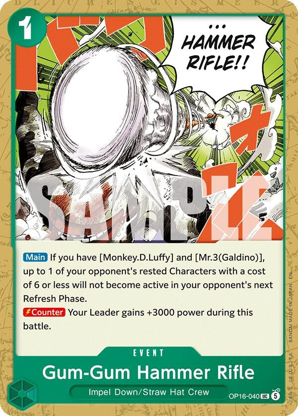 Image for Gum-Gum Hammer Rifle (OP16-040) (The Time of Battle) (OP16) - One Piece Card Game