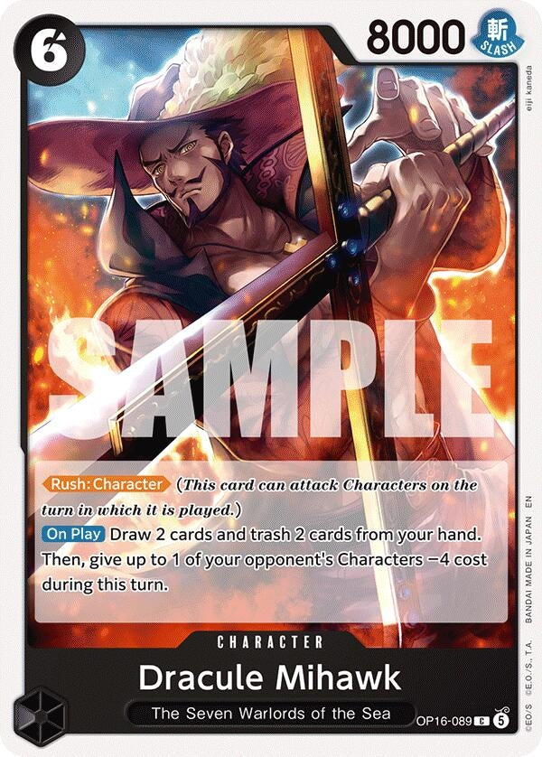 Image for Dracule Mihawk (OP16-089) (The Time of Battle) (OP16) - One Piece Card Game