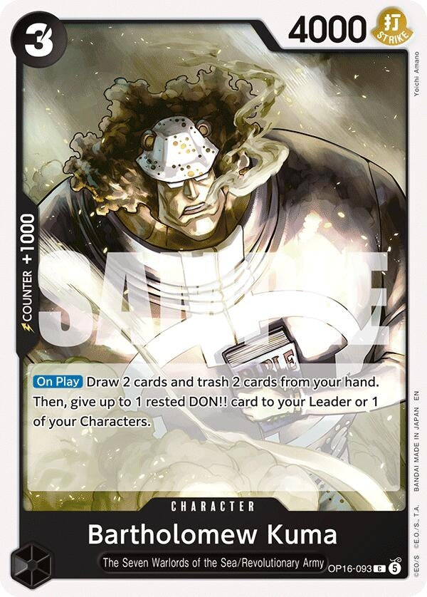 Image for Bartholomew Kuma (093) (OP16-093) (The Time of Battle) (OP16) - One Piece Card Game