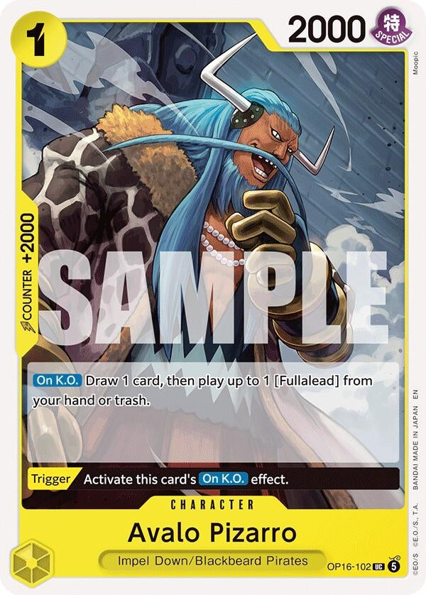 Image for Avalo Pizarro (OP16-102) (The Time of Battle) (OP16) - One Piece Card Game