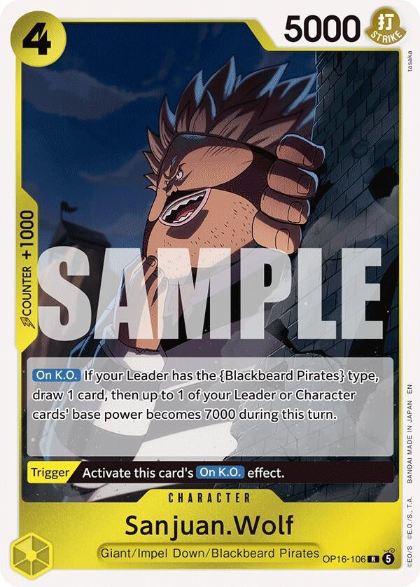 Image for Sanjuan.Wolf (OP16-106) (The Time of Battle) (OP16) - One Piece Card Game