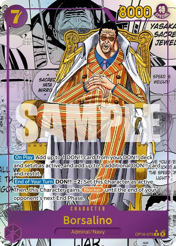 Image for Borsalino (Manga) (OP16-073) (The Time of Battle) (OP16) - One Piece Card Game