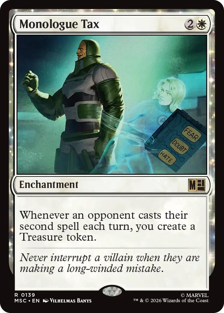 Monologue Tax (Surge Foil) (139) (Marvel Super Heroes)