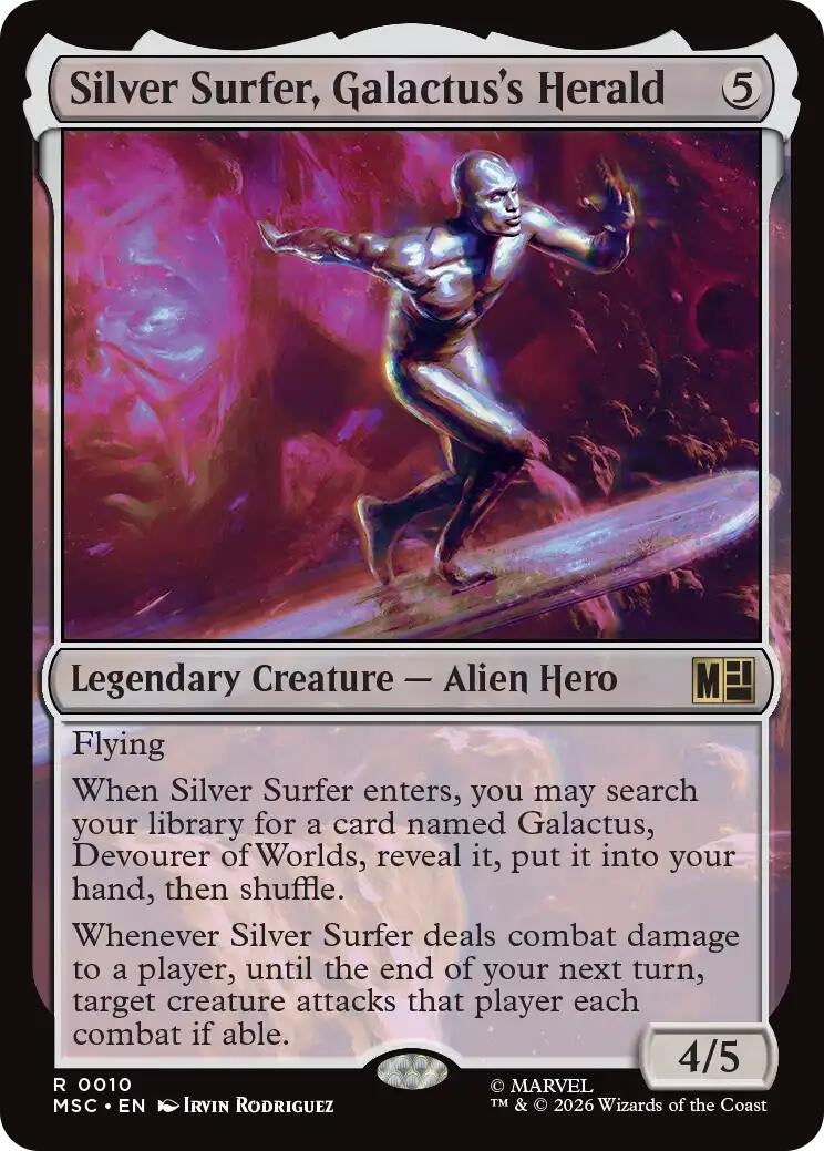 Silver Surfer, Galactus's Herald (Surge Foil) (10) (Marvel Super Heroes)