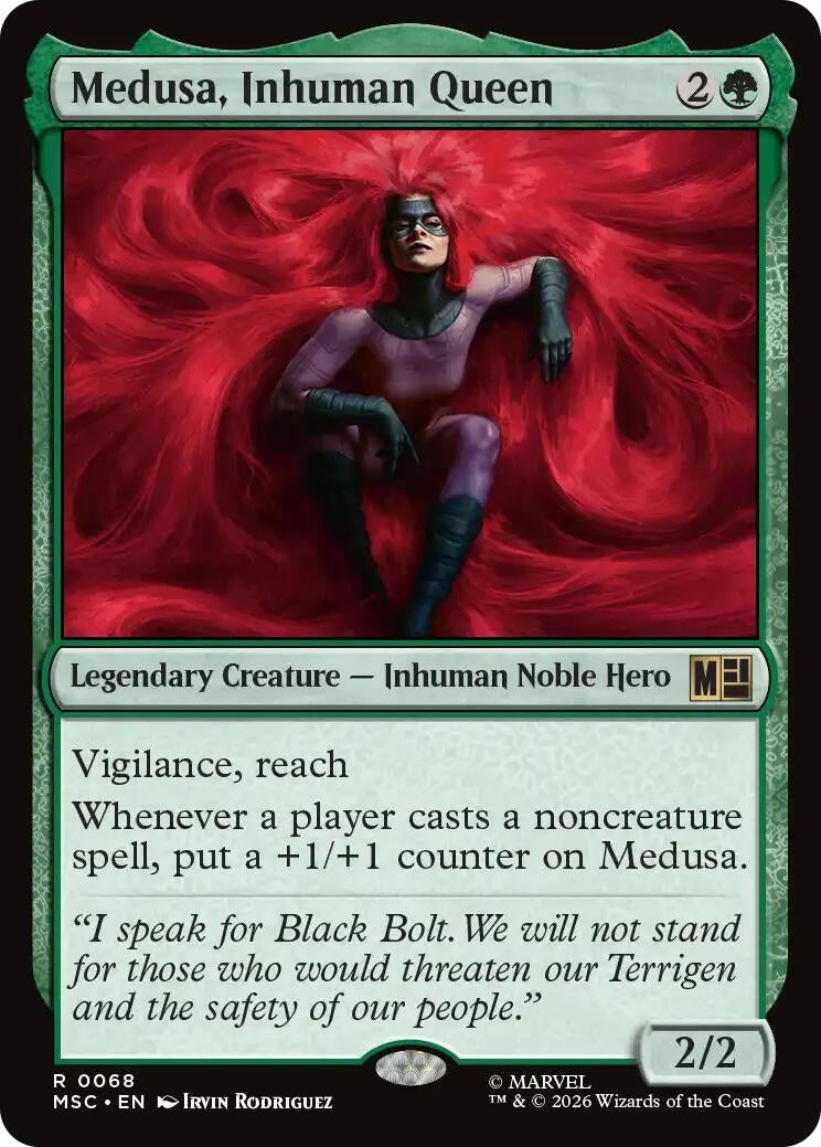 Medusa, Inhuman Queen (Surge Foil) (68) (Marvel Super Heroes)