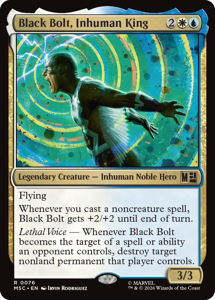 Black Bolt, Inhuman King (Surge Foil) (76) (Marvel Super Heroes)