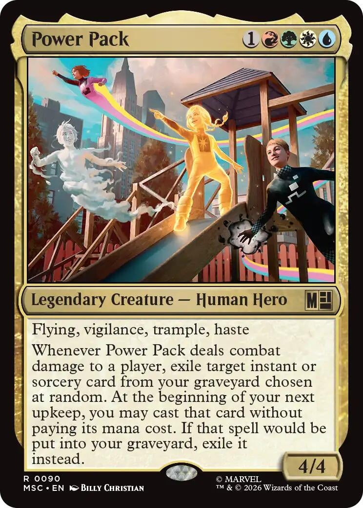 Power Pack (Surge Foil) (90) (Marvel Super Heroes)