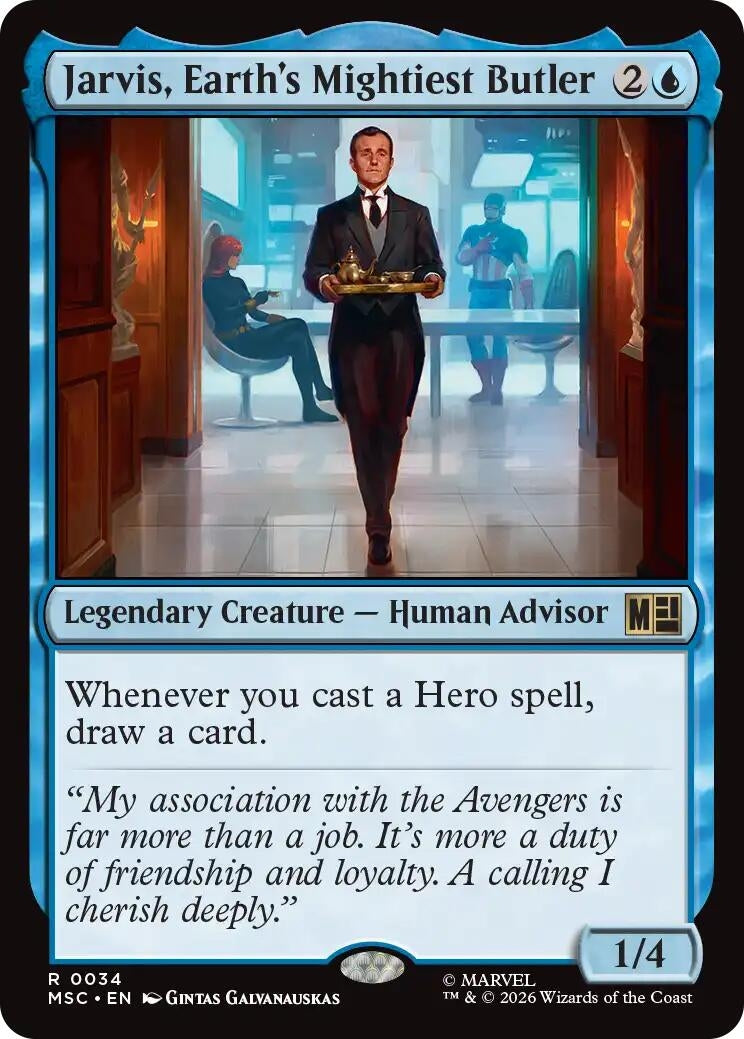 Jarvis, Earth's Mightiest Butler (Surge Foil) (34) (Marvel Super Heroes)