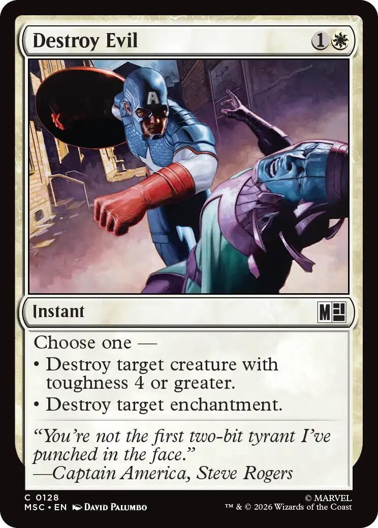 Destroy Evil (Surge Foil) (128) (Marvel Super Heroes)
