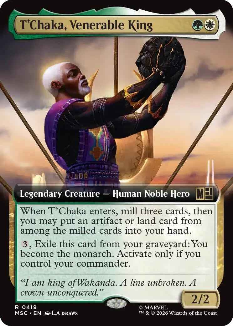 T'Chaka, Venerable King (Extended Art) (419) (Marvel Super Heroes)