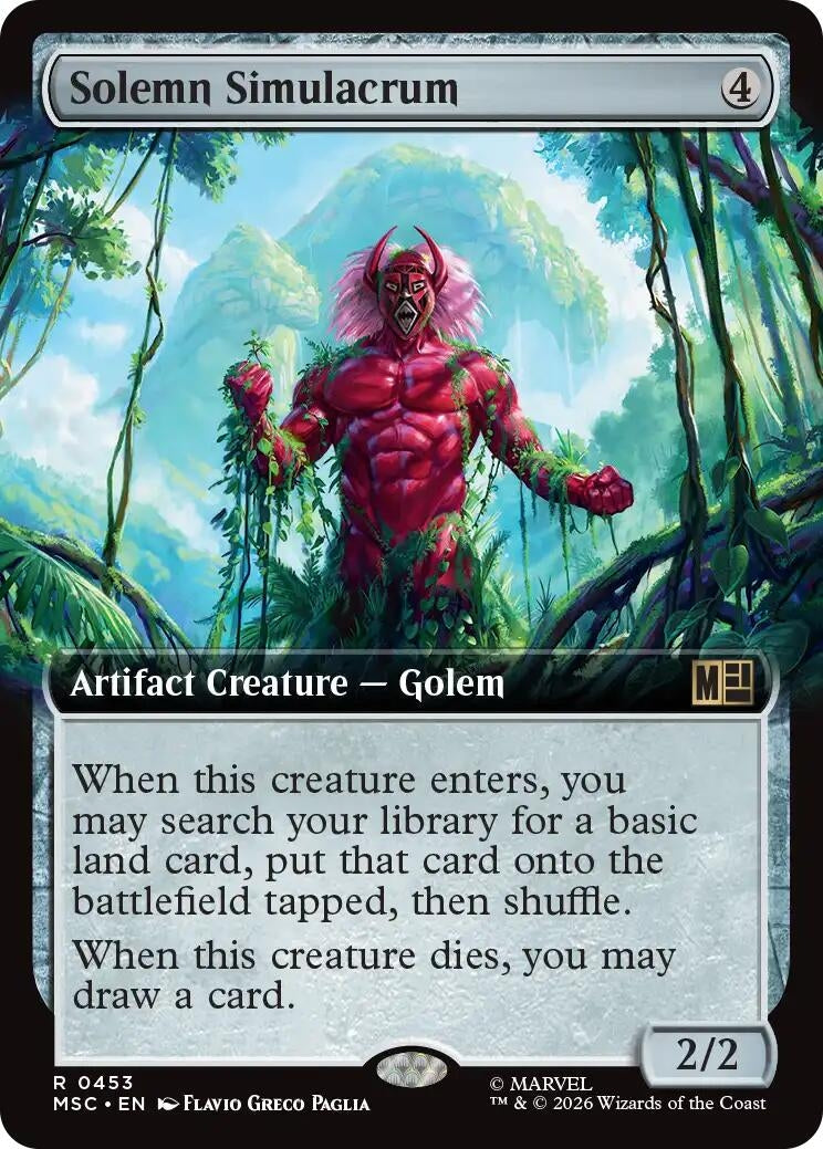 Solemn Simulacrum (Extended Art) (453) (Marvel Super Heroes)