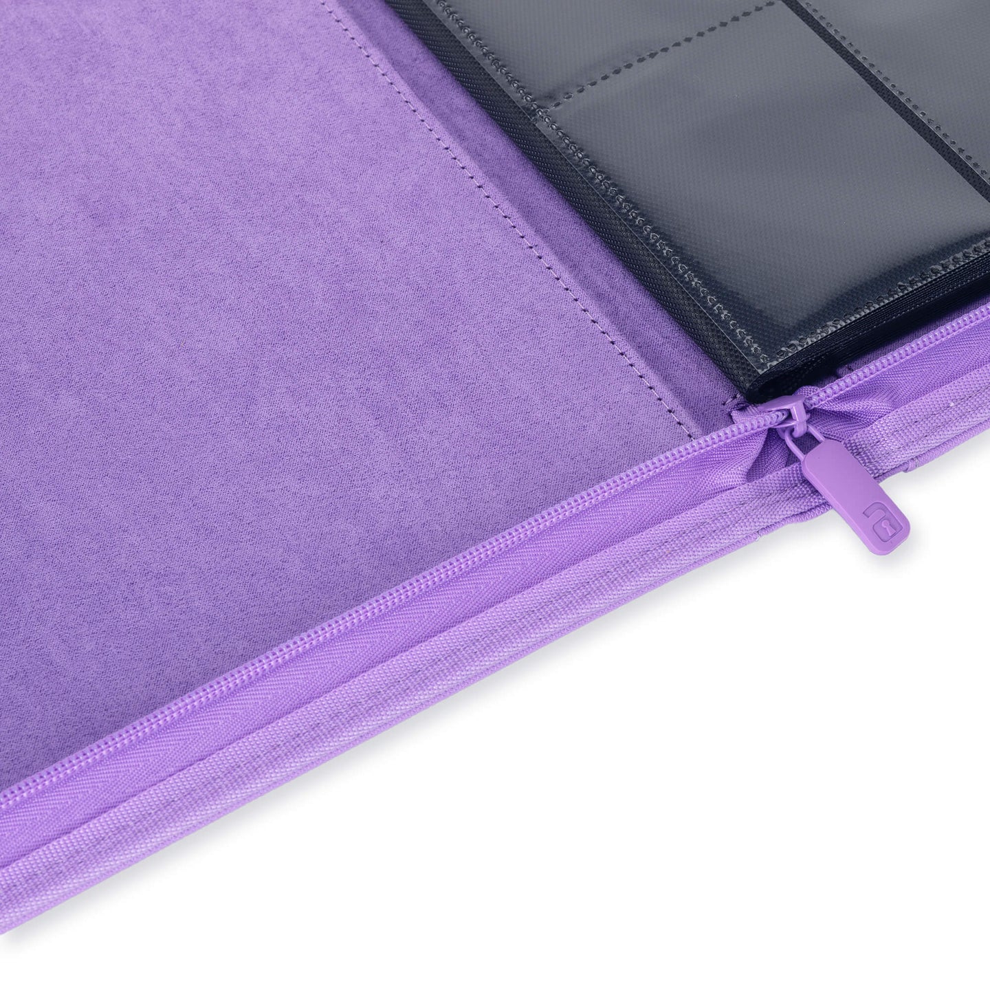 Vaultx - 9-Pocket Exo-Tec® Zip Binder - Just Purple