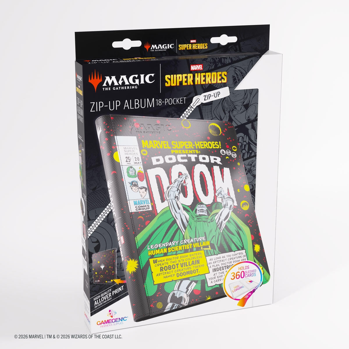 Image for Magic: The Gathering Marvel Superheroes Zip-Up Album 18-Pocket (Doctor Doom) - Storage Albums