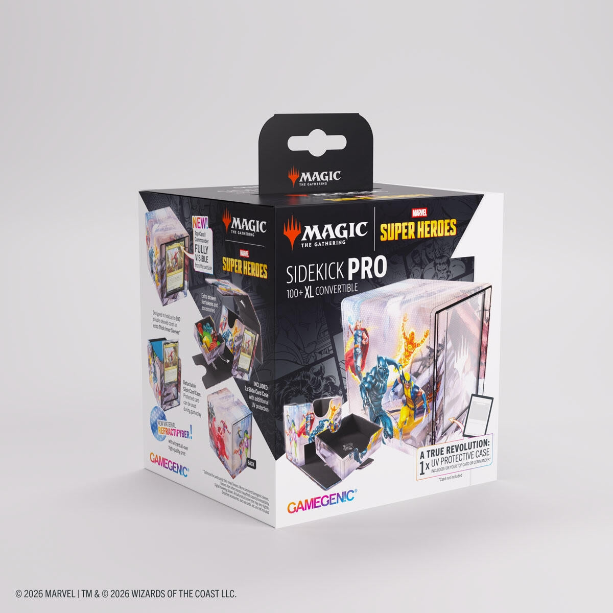 Image for Magic: The Gathering Marvel Superheroes Sidekick Pro 100+ XL Convertible - Marvel Superheroes - Deck Boxes