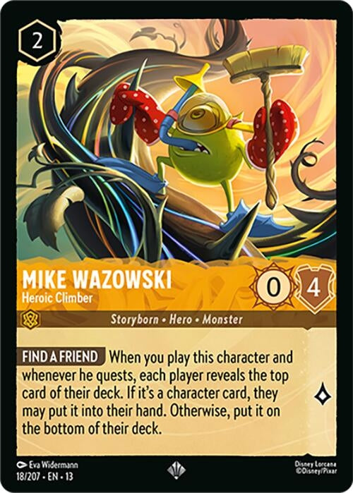 Image for Mike Wazowski - Heroic Climber (18/204) (Attack of the Vine!) (13) - Disney Lorcana