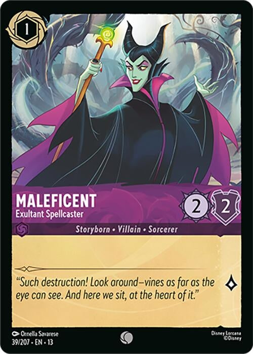 Image for Maleficent - Exultant Spellcaster (39/204) (Attack of the Vine!) (13) - Disney Lorcana