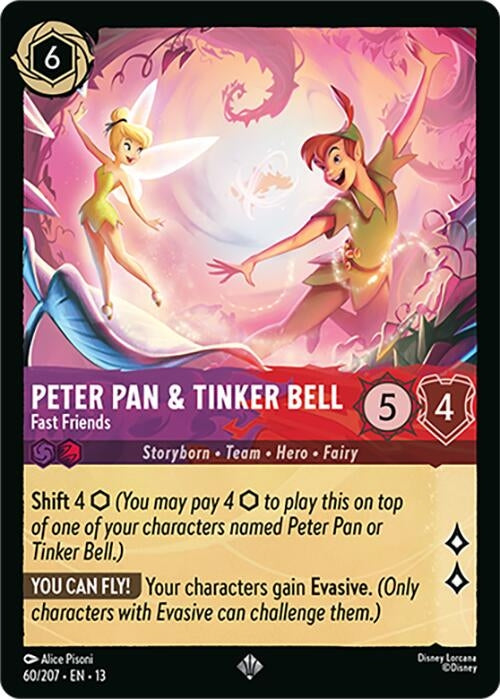 Image for Peter Pan & Tinker Bell - Fast Friends (60/204) (Attack of the Vine!) (13) - Disney Lorcana