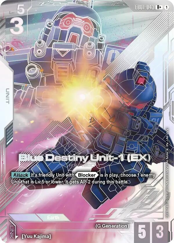Image for Blue Destiny Unit-1 (EX) (R+) (EB01-043) (Eternal Nexus) (EB01) - Gundam Card Game