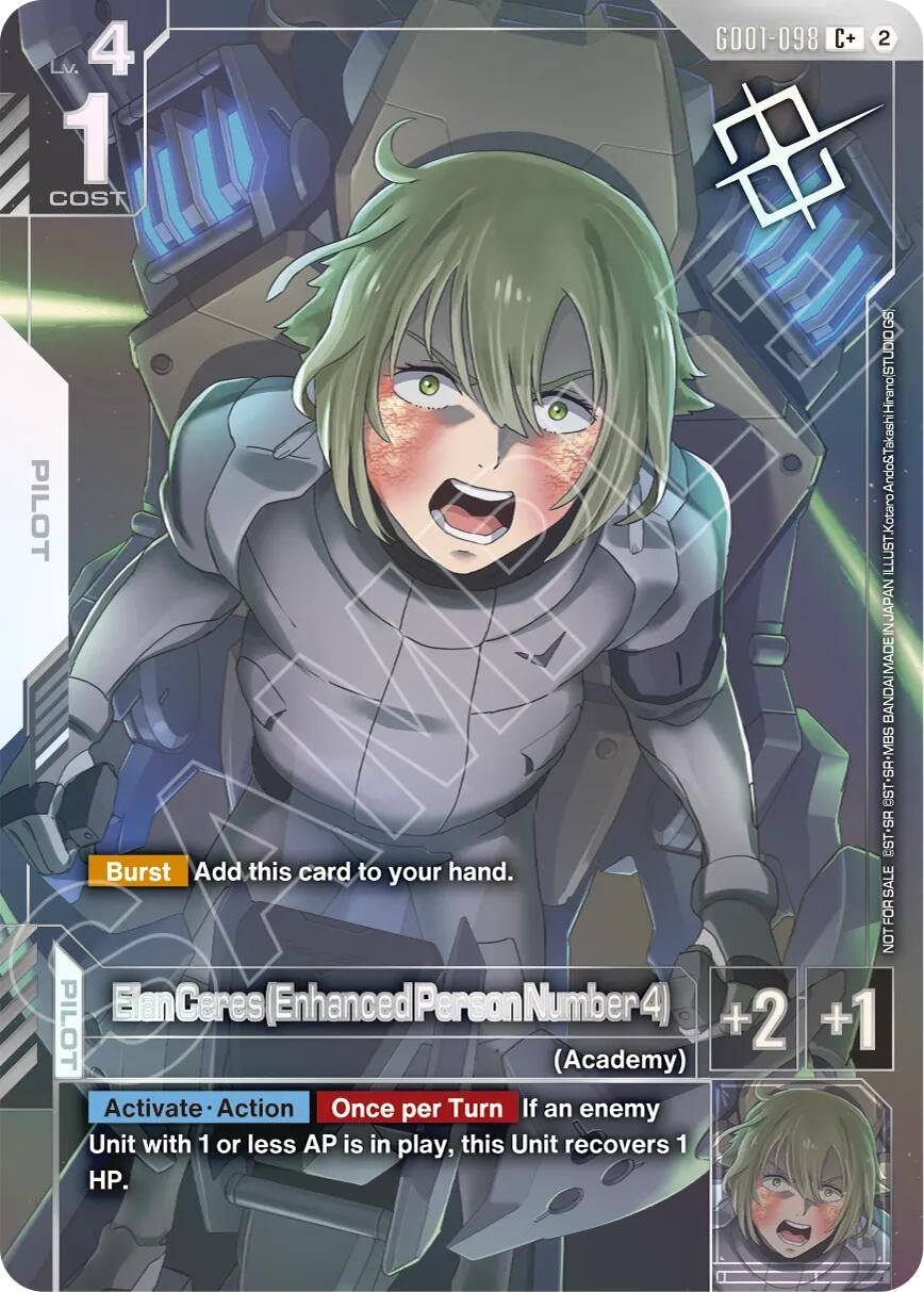 Image for Elan Ceres (Enhanced Person Number 4) (Store Tournament Winner Pack 05) (GD01-098) (Gundam Promotional Cards) (GCG-PR) - Gundam Card Game