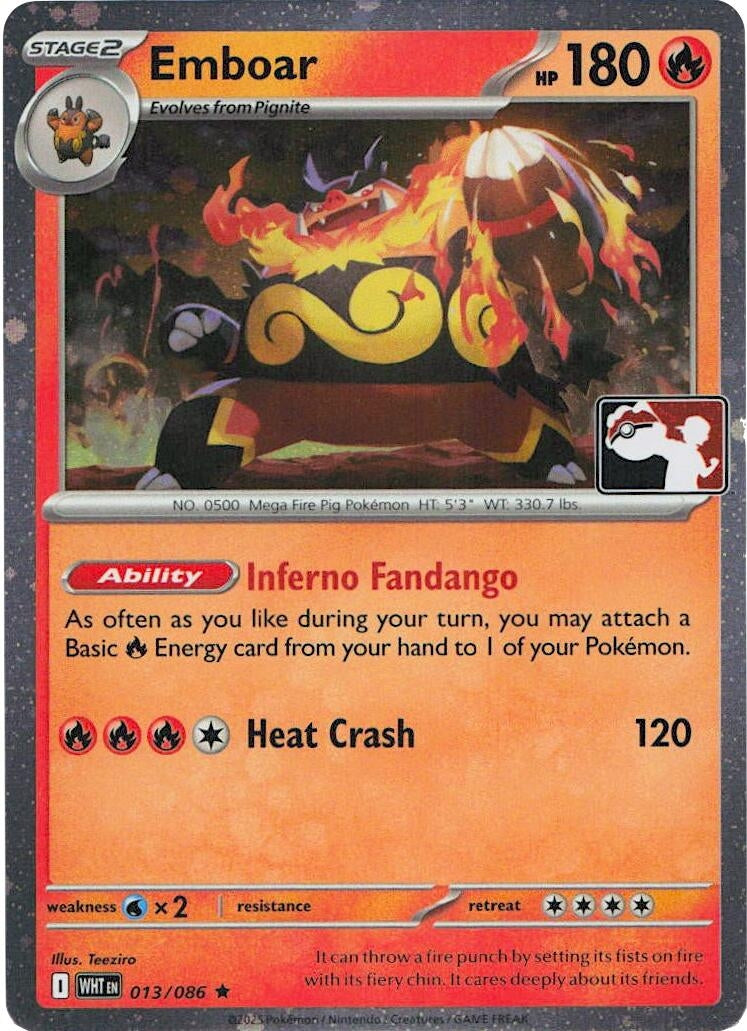 Image for Emboar - 013/086 (Cosmos Holo) (013/086) (Prize Pack Series Cards) - Pokemon