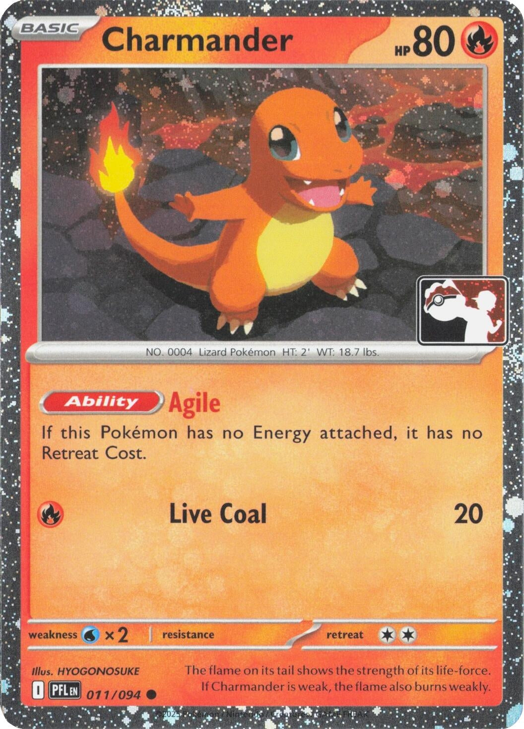 Image for Charmander - 011/094 (Cosmos Holo) (011/094) (Prize Pack Series Cards) - Pokemon