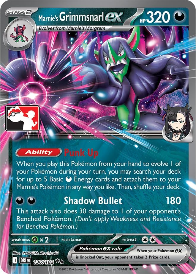 Image for Marnie's Grimmsnarl ex (136/182) (Prize Pack Series Cards) - Pokemon