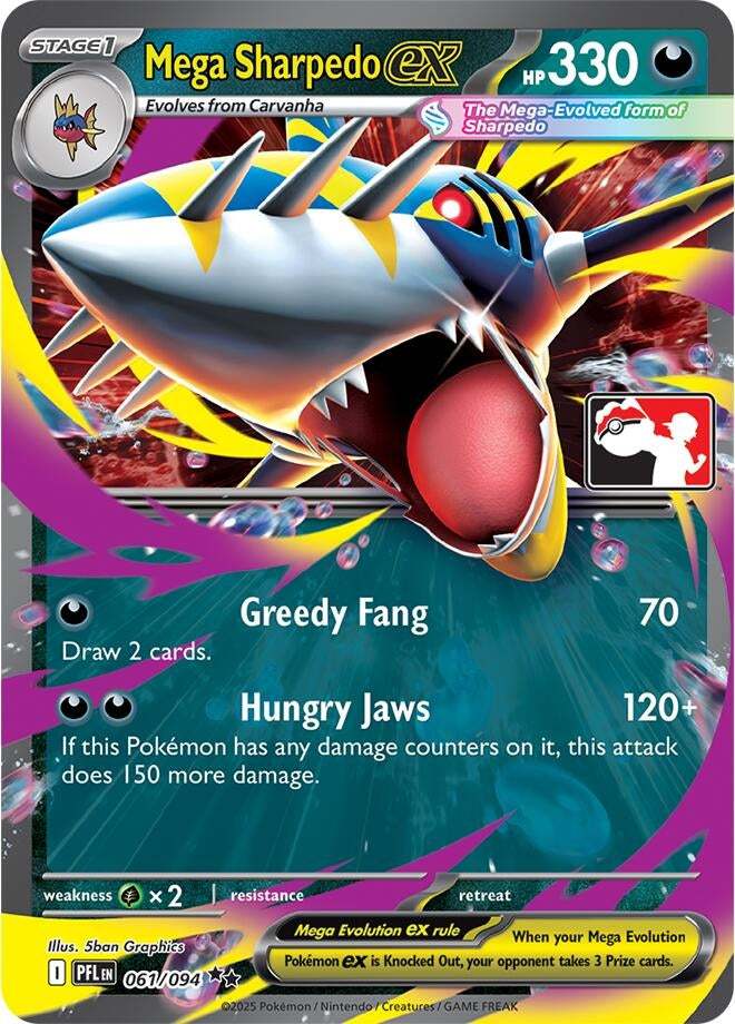 Image for Mega Sharpedo ex (061/094) (Prize Pack Series Cards) - Pokemon
