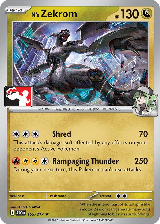 Image for N's Zekrom (155/217) (Prize Pack Series Cards) - Pokemon