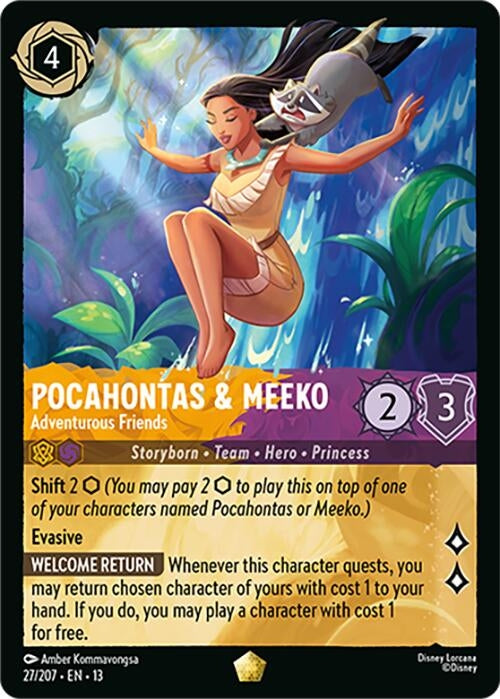 Image for Pocahontas & Meeko - Adventurous Friends (27/207) (Attack of the Vine!) (13) - Disney Lorcana