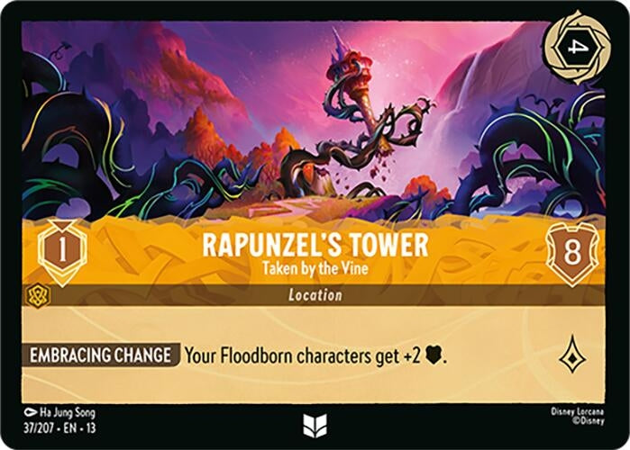 Image for Rapunzel's Tower - Taken by the Vine (37/207) (Attack of the Vine!) (13) - Disney Lorcana