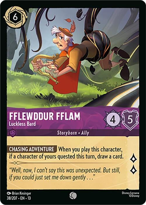 Image for Fflewddur Fflam - Luckless Bard (38/207) (Attack of the Vine!) (13) - Disney Lorcana