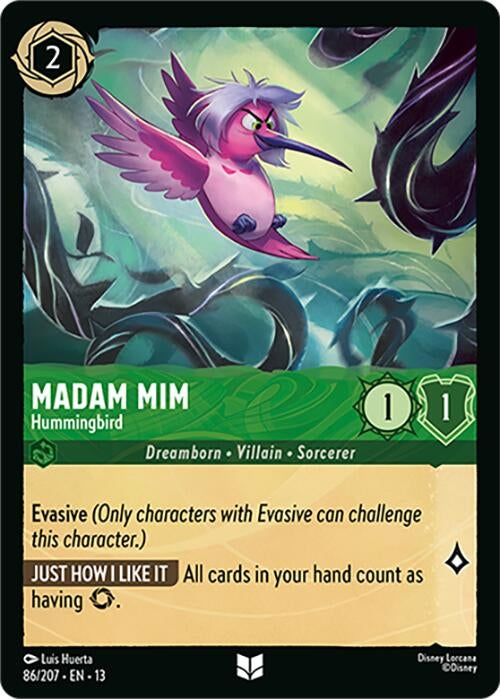 Image for Madam Mim - Hummingbird (86/207) (Attack of the Vine!) (13) - Disney Lorcana