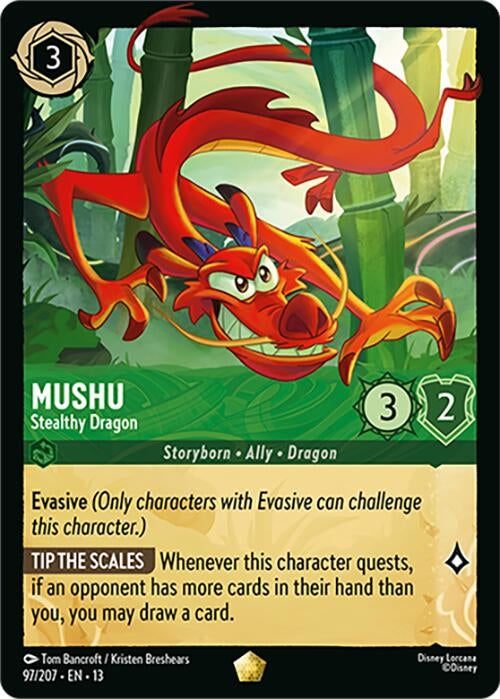 Image for Mushu - Stealthy Dragon (97/207) (Attack of the Vine!) (13) - Disney Lorcana