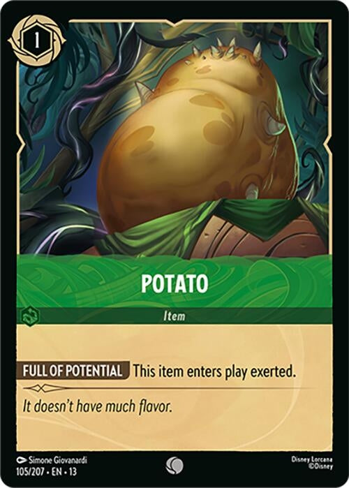 Image for Potato (105/207) (Attack of the Vine!) (13) - Disney Lorcana