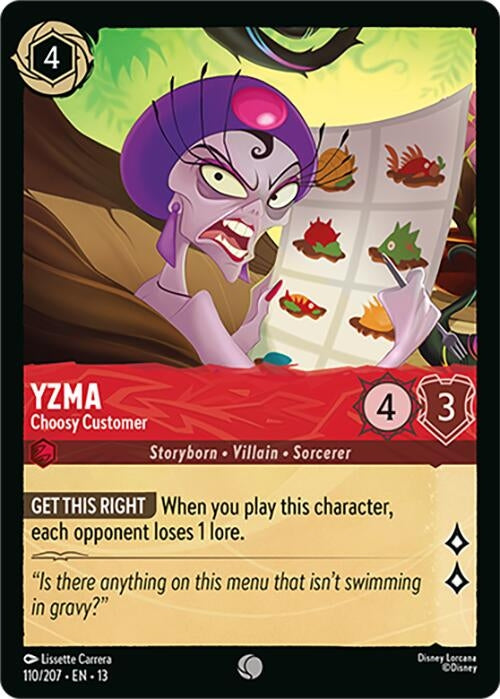 Image for Yzma - Choosy Customer (110/207) (Attack of the Vine!) (13) - Disney Lorcana