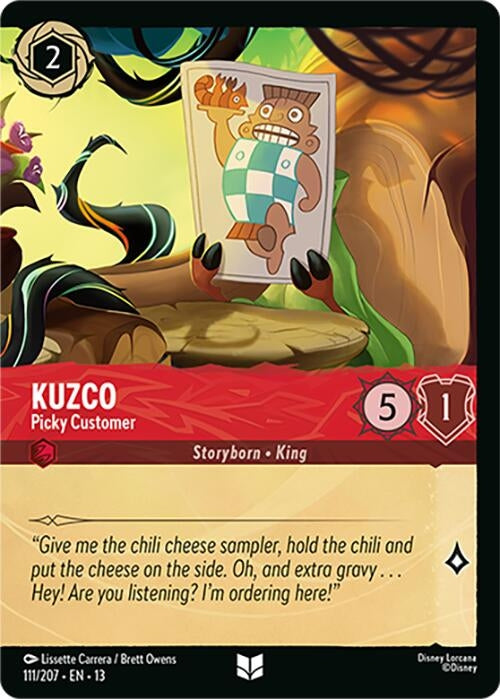 Image for Kuzco - Picky Customer (Foil) (111/207) (Attack of the Vine!) (13) - Disney Lorcana