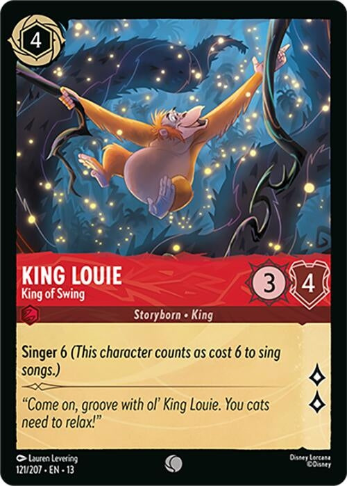 Image for King Louie - King of Swing (121/207) (Attack of the Vine!) (13) - Disney Lorcana