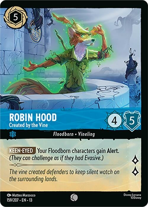 Image for Robin Hood - Created by the Vine (Foil) (159/207) (Attack of the Vine!) (13) - Disney Lorcana