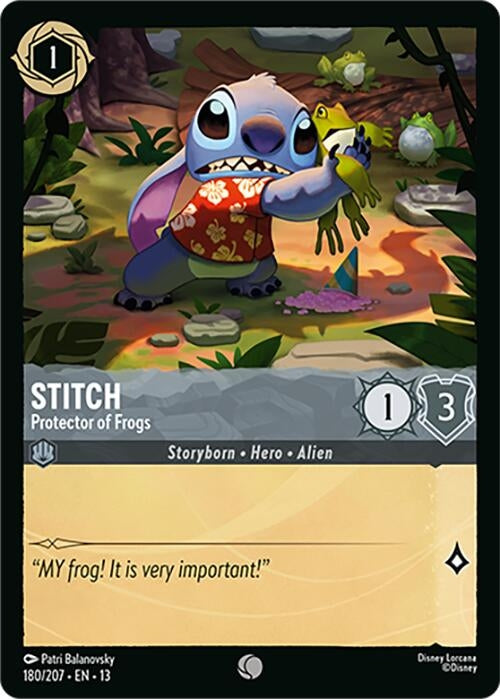Image for Stitch - Protector of Frogs (180/207) (Attack of the Vine!) (13) - Disney Lorcana