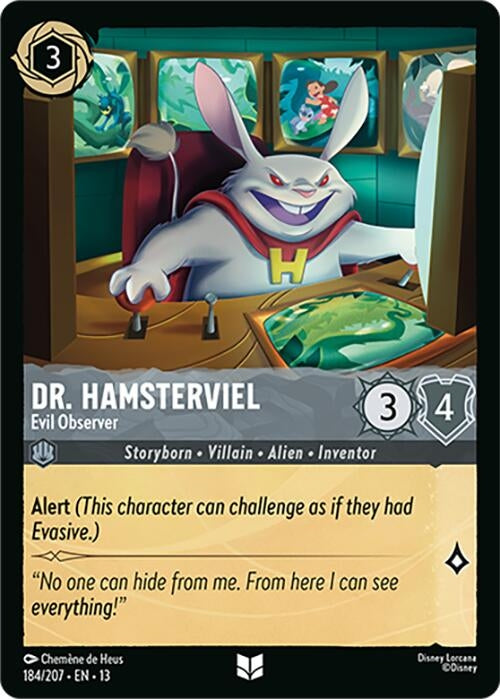 Image for Dr. Hamsterviel - Evil Observer (184/207) (Attack of the Vine!) (13) - Disney Lorcana