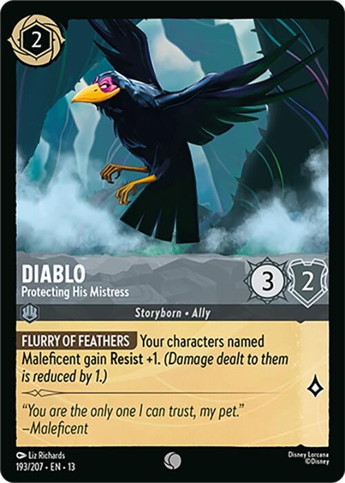 Image for Diablo - Protecting His Mistress (193/207) (Attack of the Vine!) (13) - Disney Lorcana