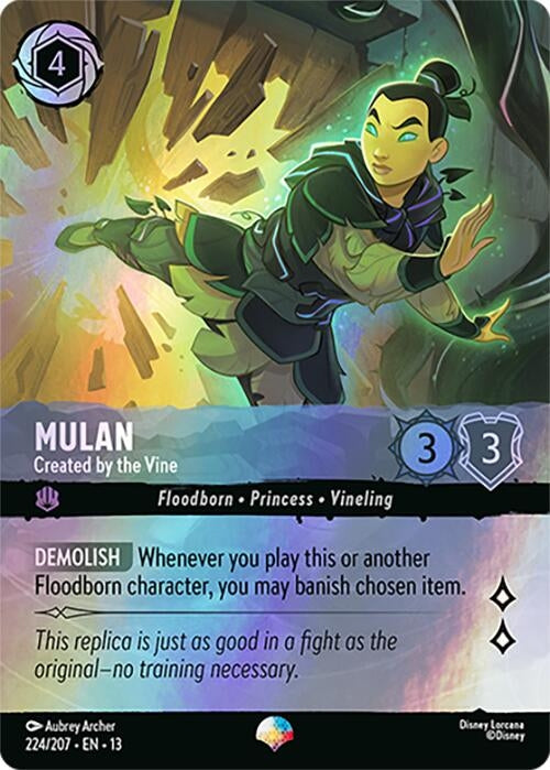 Image for Mulan - Created by the Vine (Epic) (224/207) (Attack of the Vine!) (13) - Disney Lorcana