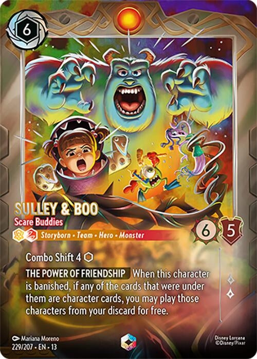 Image for Sulley & Boo - Scare Buddies (Enchanted) (229/207) (Attack of the Vine!) (13) - Disney Lorcana